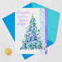 Elegant Tree and Snowflakes Daughter Christmas Card Card Front with Envelope and Gold Seal image number 8