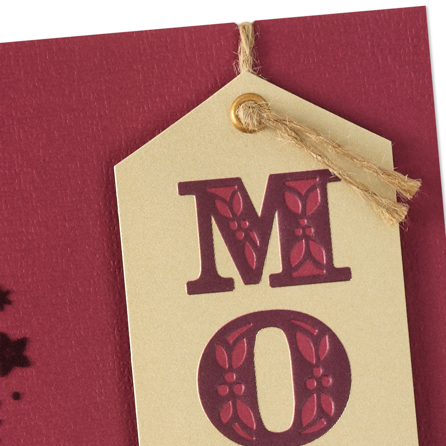 Holiday Icons With Tag Mom Christmas Card Card Front Detail image number 5