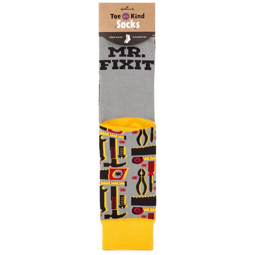 Mr. Fixit Toe of a Kind Novelty Socks, 