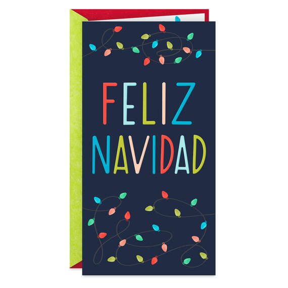 Feliz Navidad Spanish-Language Money Holder Card, , large image number 1