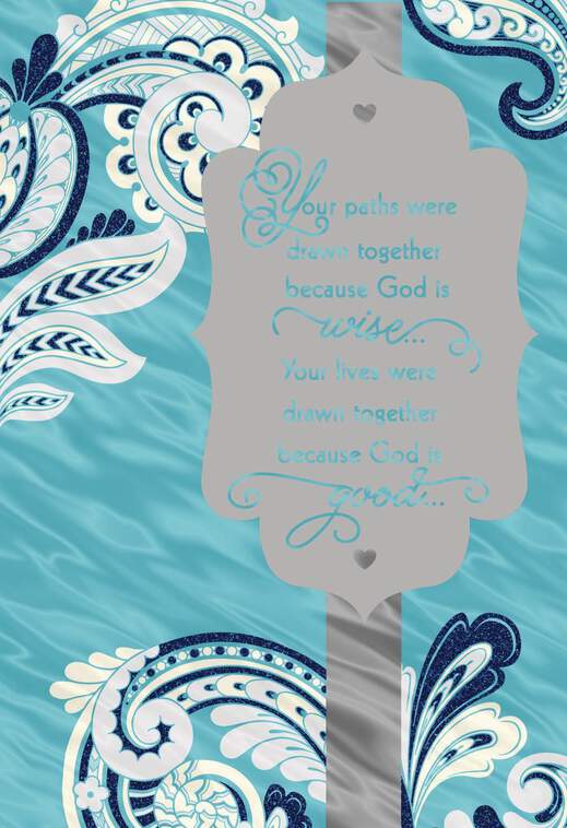God Is Wise Religious Wedding Card, , large image number 1