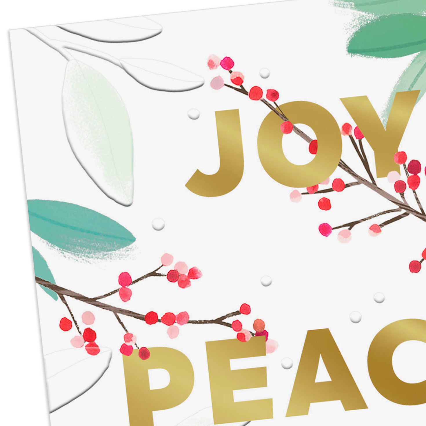 Leaves and Berries Christmas Card Card Front Detail image number 4