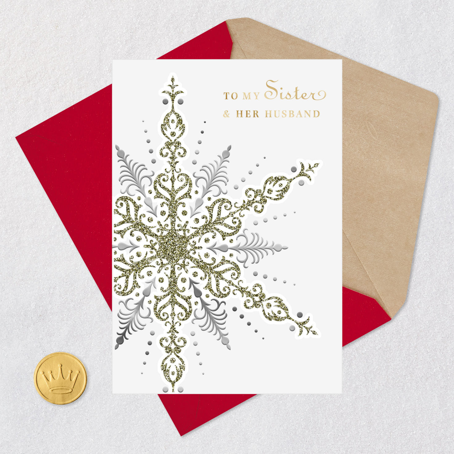 The Love We Share Christmas Card for Sister and Her Husband, , large image number 6