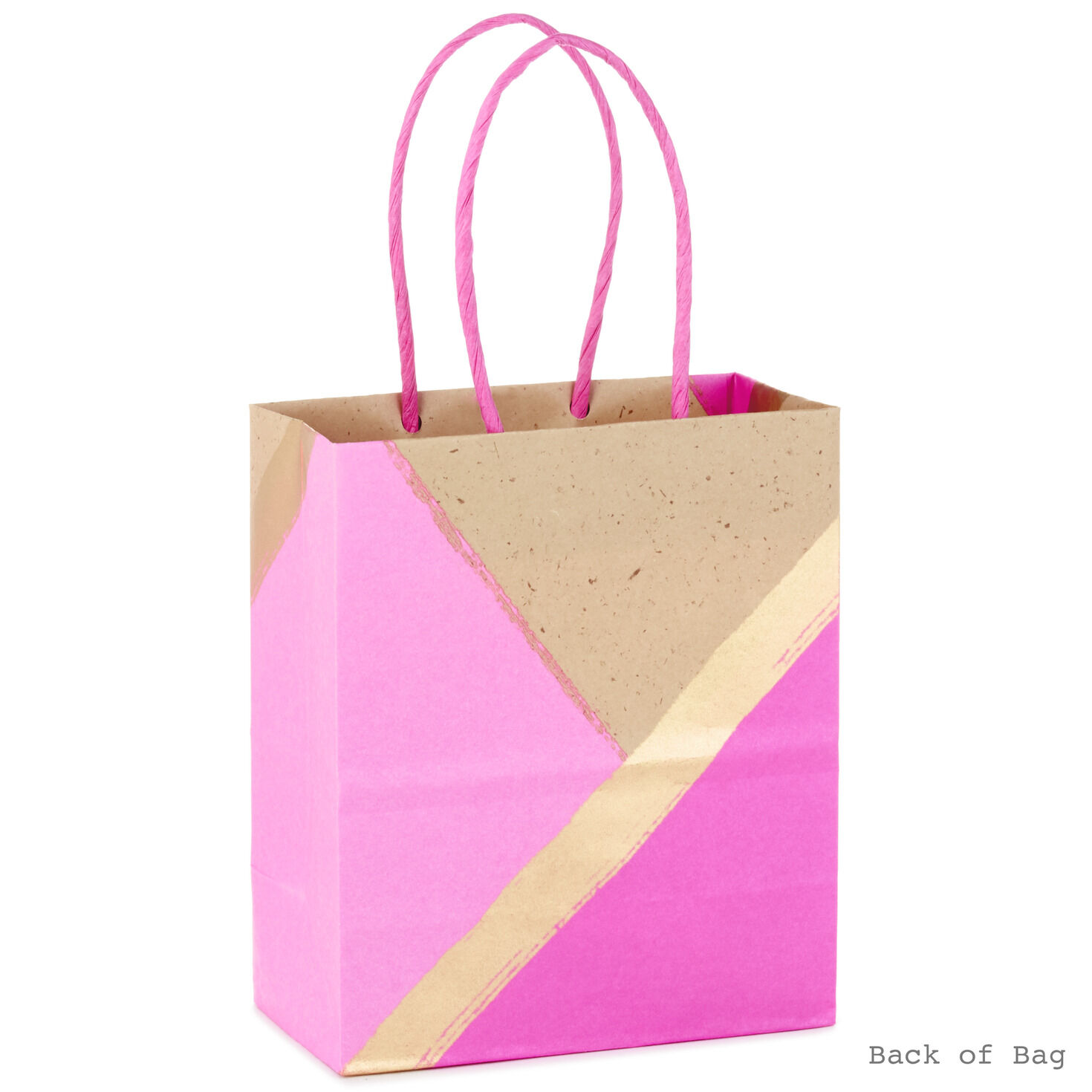 6.5" Pink and Kraft Paper 8-Pack Gift Bags, , large image number 4