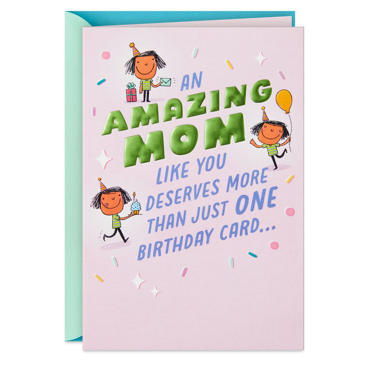 You Deserve More Than Just One Card Funny Birthday Card for Mom