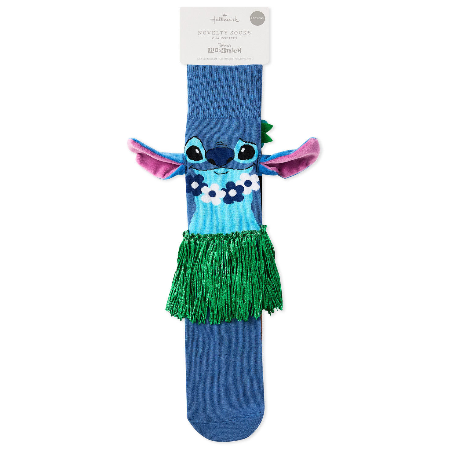 Disney Lilo and Stitch Novelty Crew Socks package image number 4