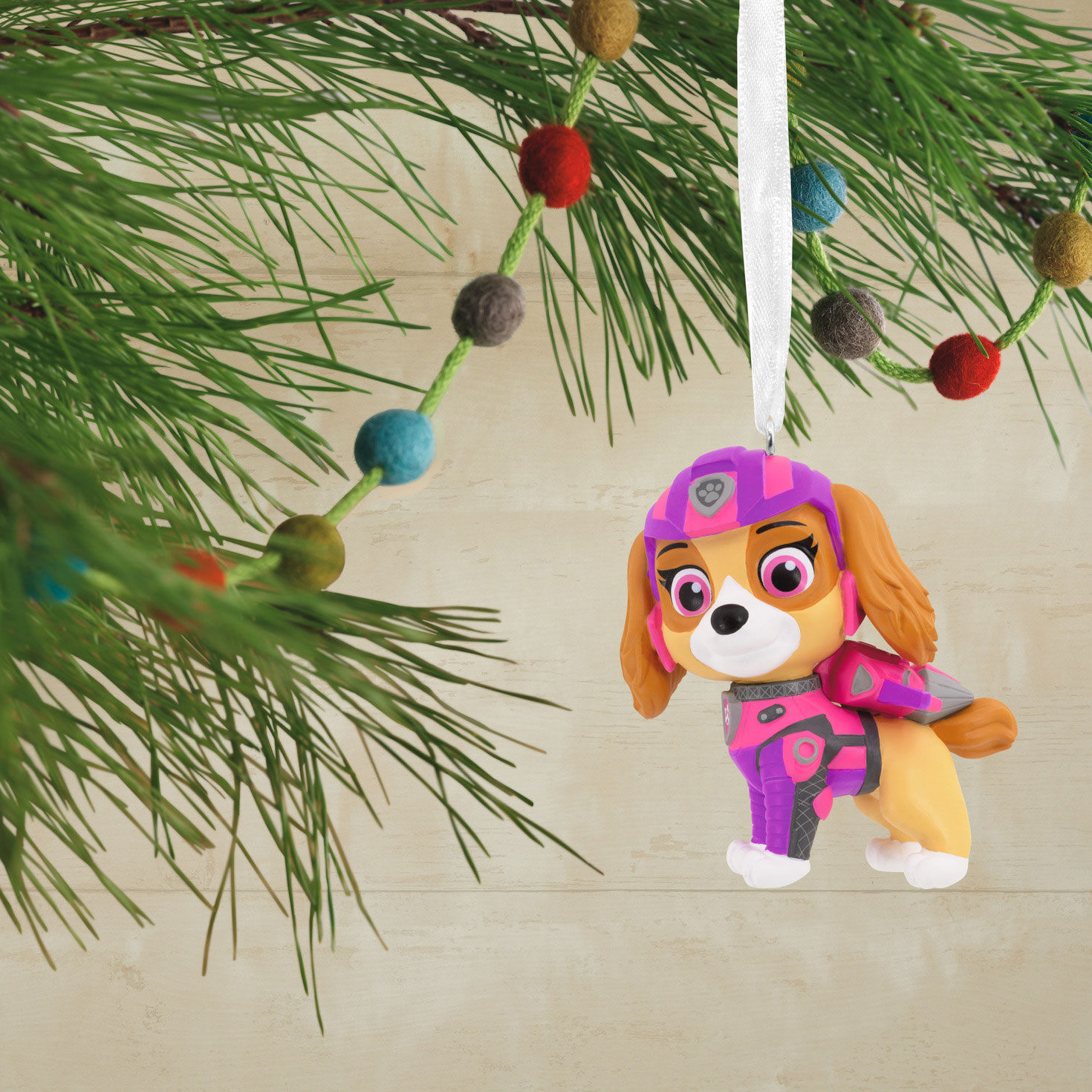 Paw Patrol: The Movie Skye Christmas Ornament hanging on tree image number 2
