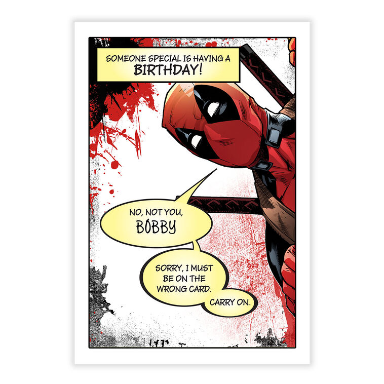 Marvel Deadpool Custom Birthday Card, , large image number 8