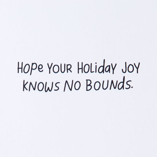 Holiday Joy With No Bounds Funny Christmas Card, 