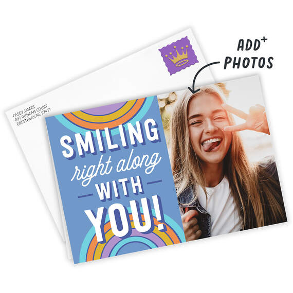 Smiling With You Folded Photo Card, , large image number 2