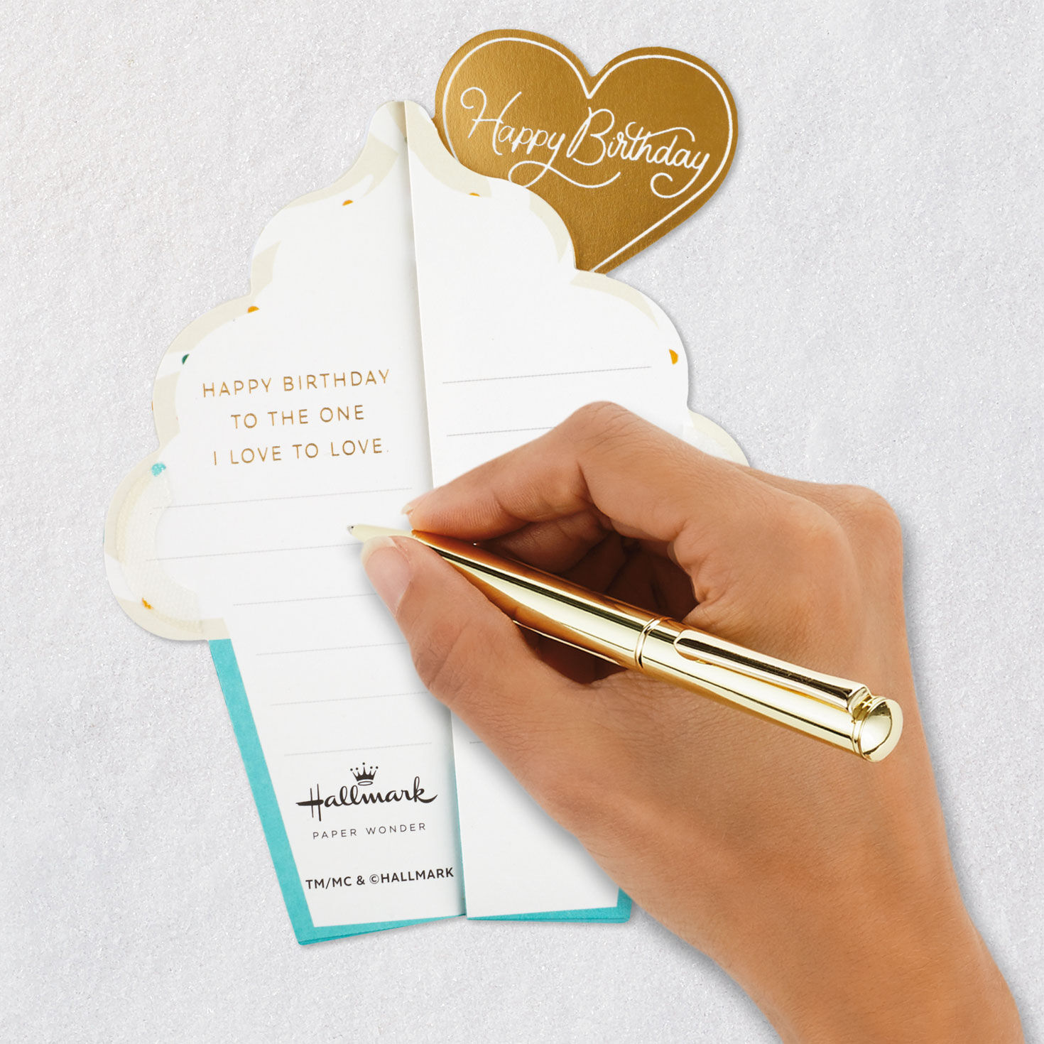 Love to Love You Cupcake With Heart Honeycomb 3D Pop-Up Romantic Birthday Card, , large image number 8