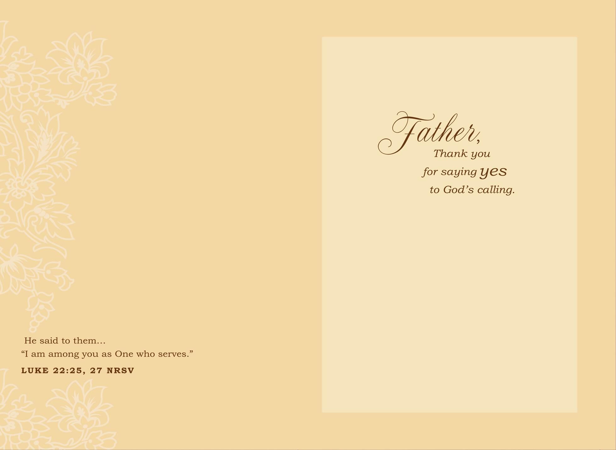 Last Supper Clergy Appreciation Card