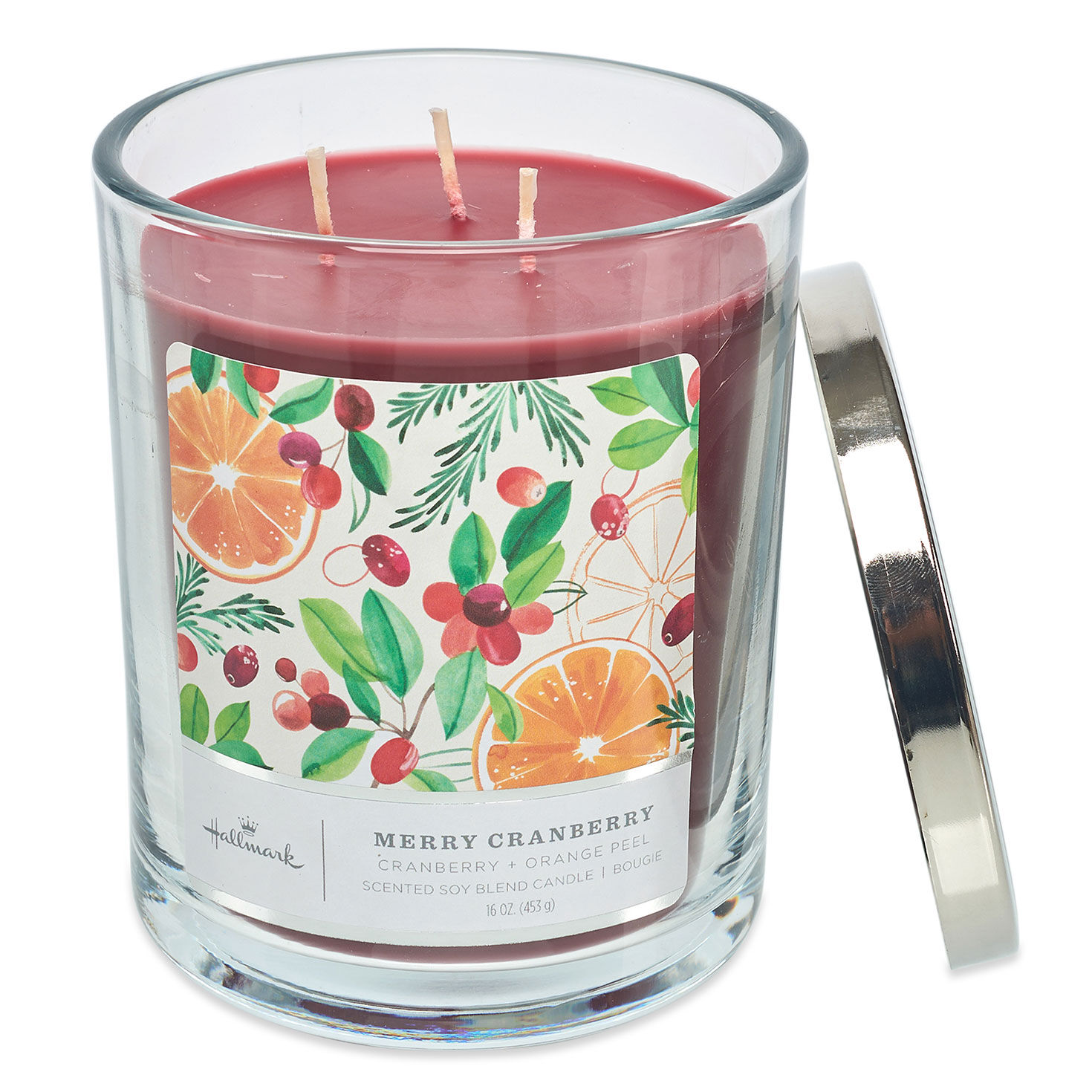 Merry Cranberry Scented 3-Wick Candle, 16 oz. for only USD 29.99 | Hallmark