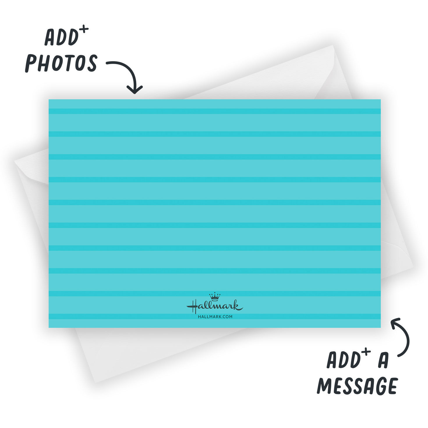 Funny Blue and White Flat Belated Holiday Photo Card, , large image number 3