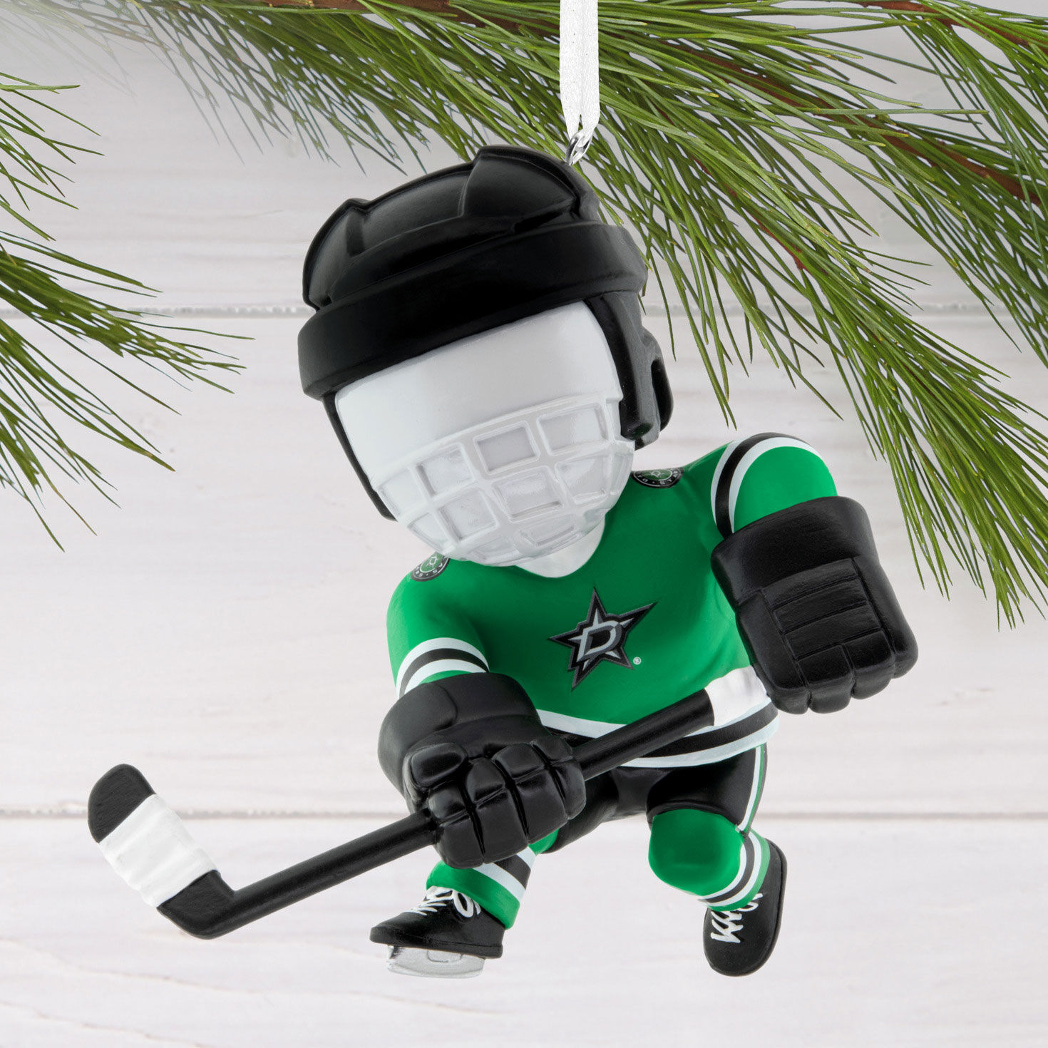 Dallas Stars Hockey Player Christmas Ornament hanging on tree image number 2