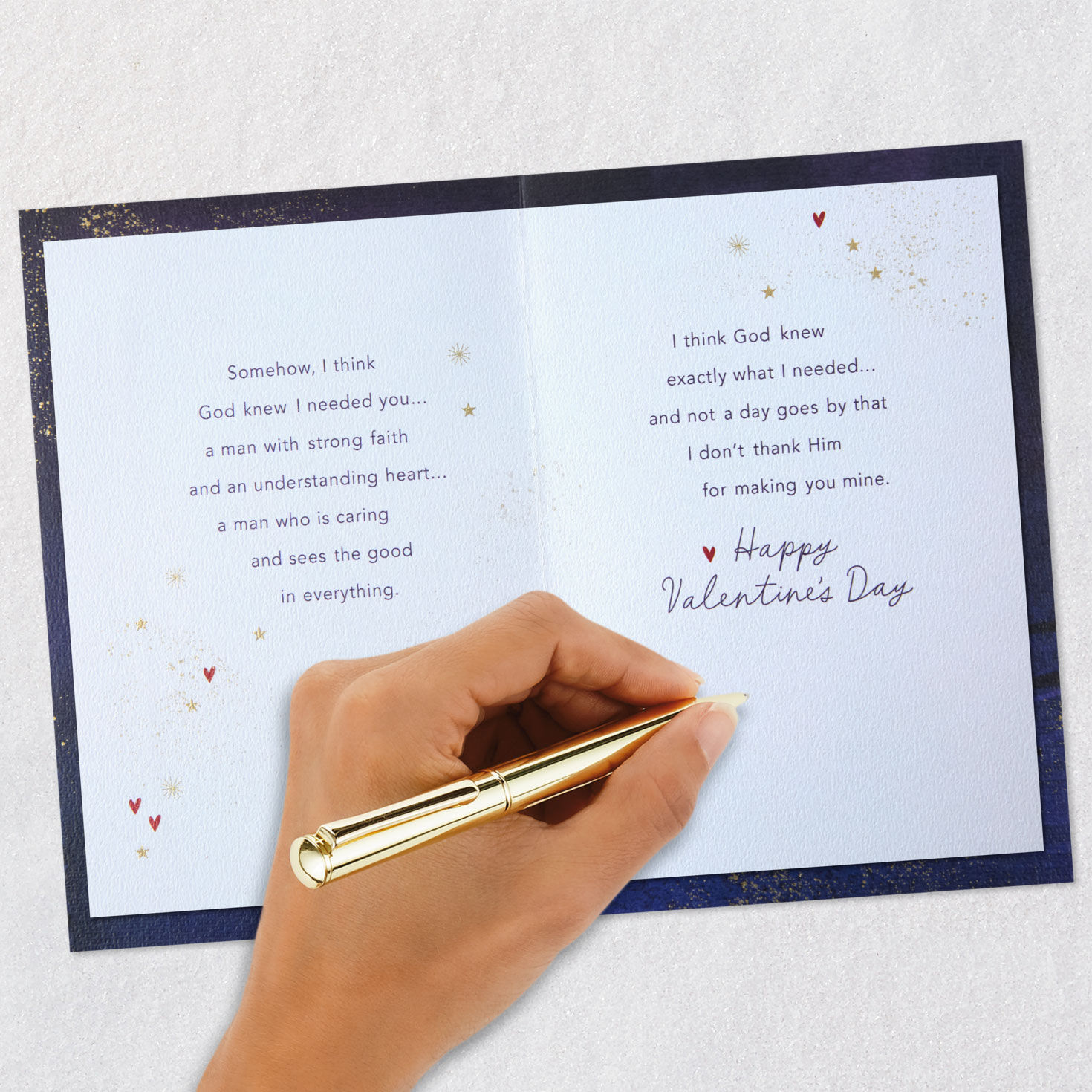 Celestial Heart Valentine's Day Card for Husband Signing card image number 8