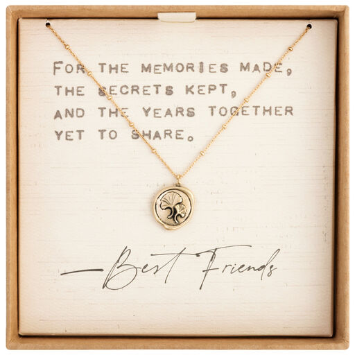 Flowers Charm Dear You Best Friend Necklace, 17.5", 