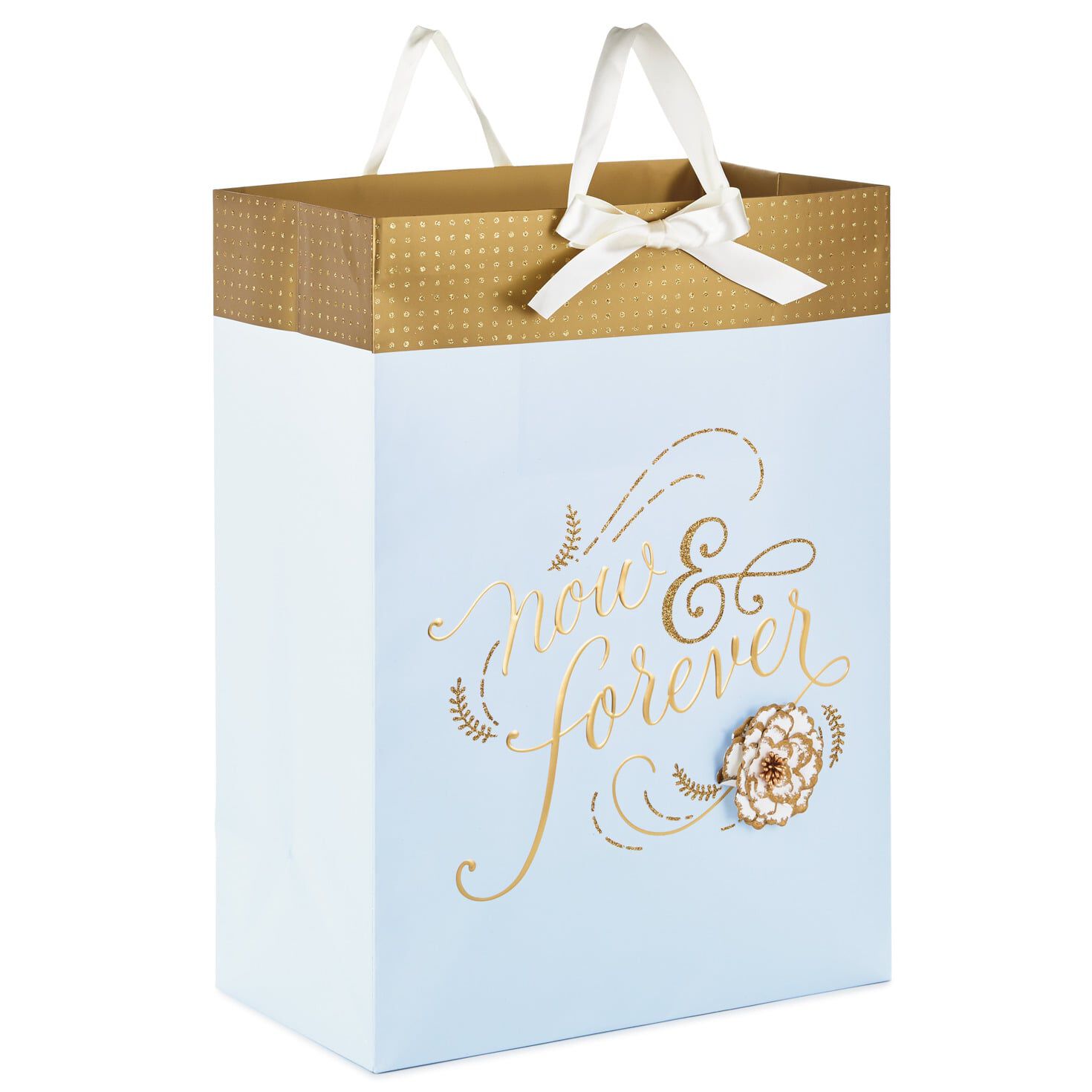 HALLMARK WHITE WEDDING GIFT BAGS SET OF 6 BAGS  BRAND NEW 