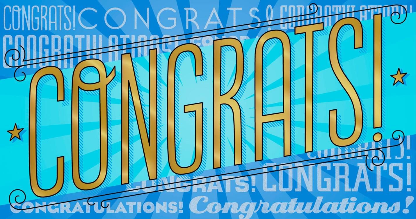 Gold Congrats! Graduation Money Holder Card