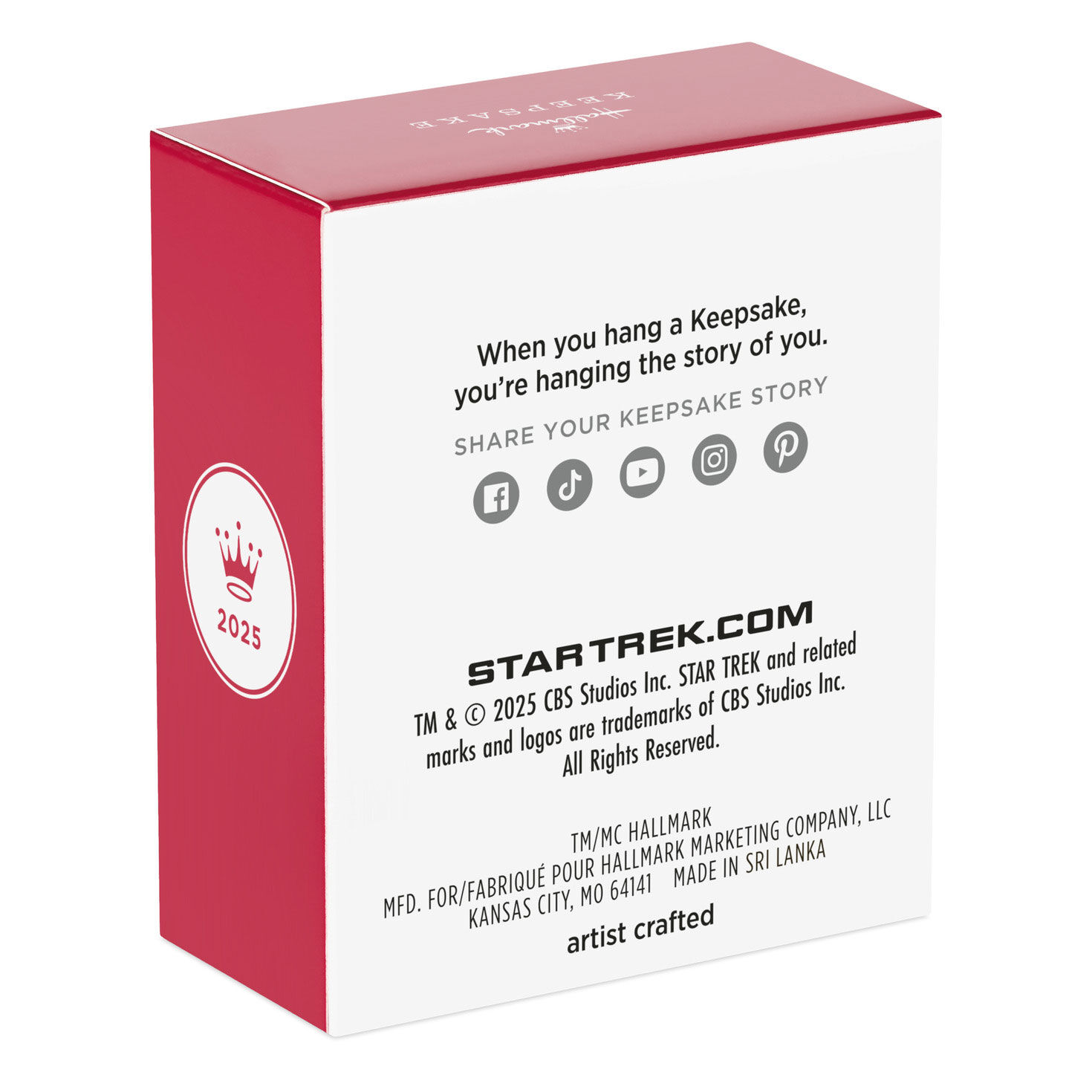 Mini Star Trek Spaceship Keepsake Ornament package back image number 8