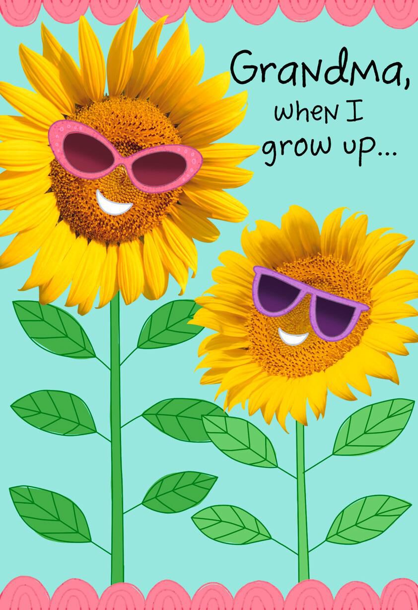 Sunflower Shades Grandparents Day Card for Grandma