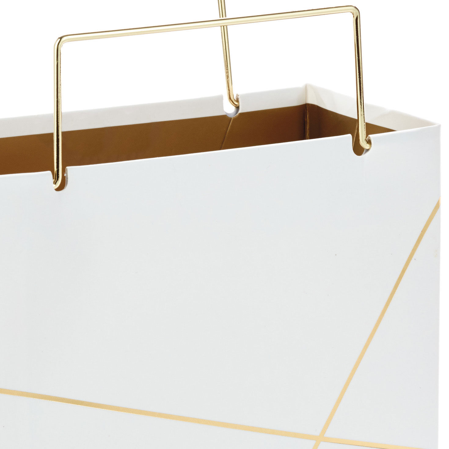 White With Gold Small Square Gift Bag, 5.5" for only USD 4.99 | Hallmark