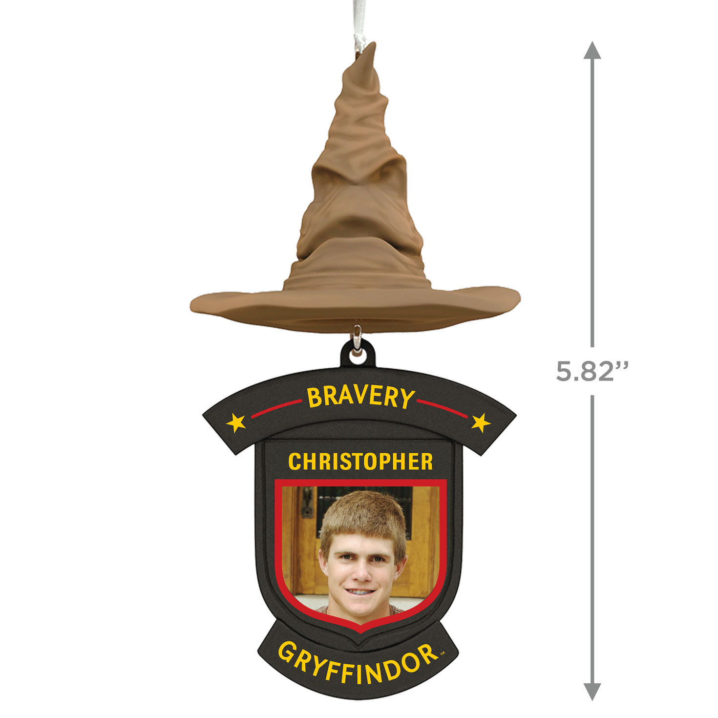Harry Potter&trade; Sorting Hat House Trait Personalized Text and Photo Ornament, Gryffindor&trade;, , large image number 3