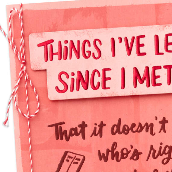 Things I've Learned Romantic Valentine's Day Card, , large image number 8