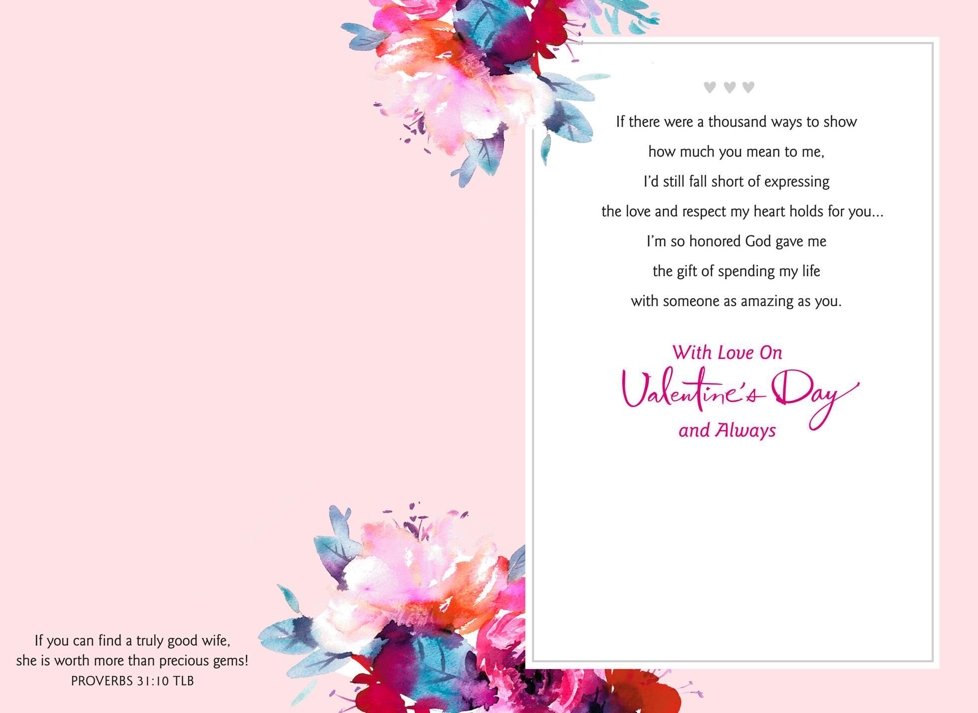 Lovebirds Religious Valentine's Day Card for Wife