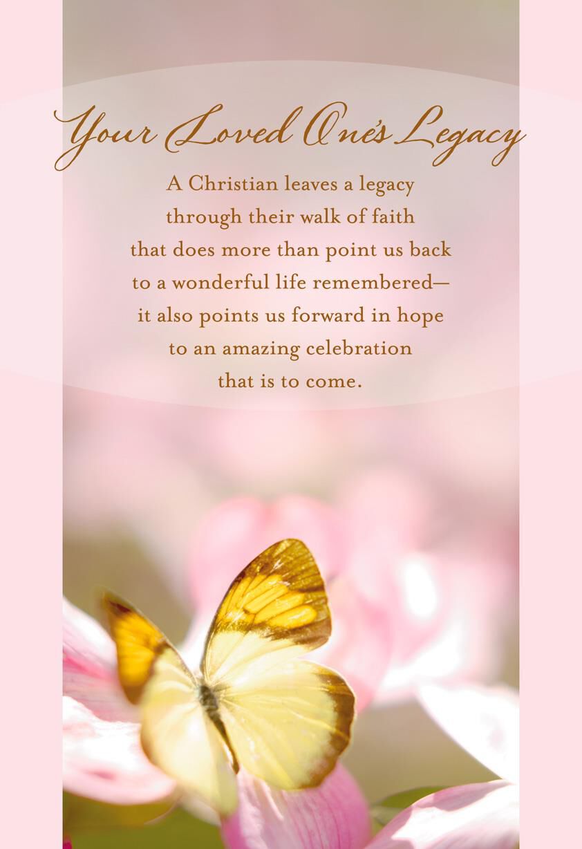 A Loved One's Legacy Religious Sympathy Card