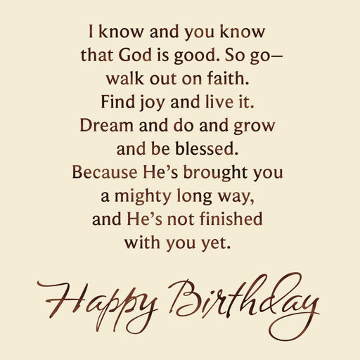 Glory in Your Story Religious Birthday Card, 