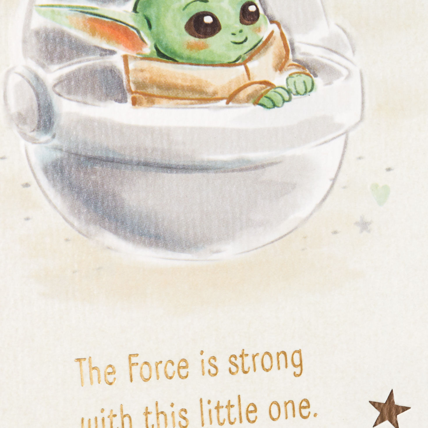 Star Wars: The Mandalorian&trade; Grogu&trade; The Force Is Strong New Baby Card, , large image number 4