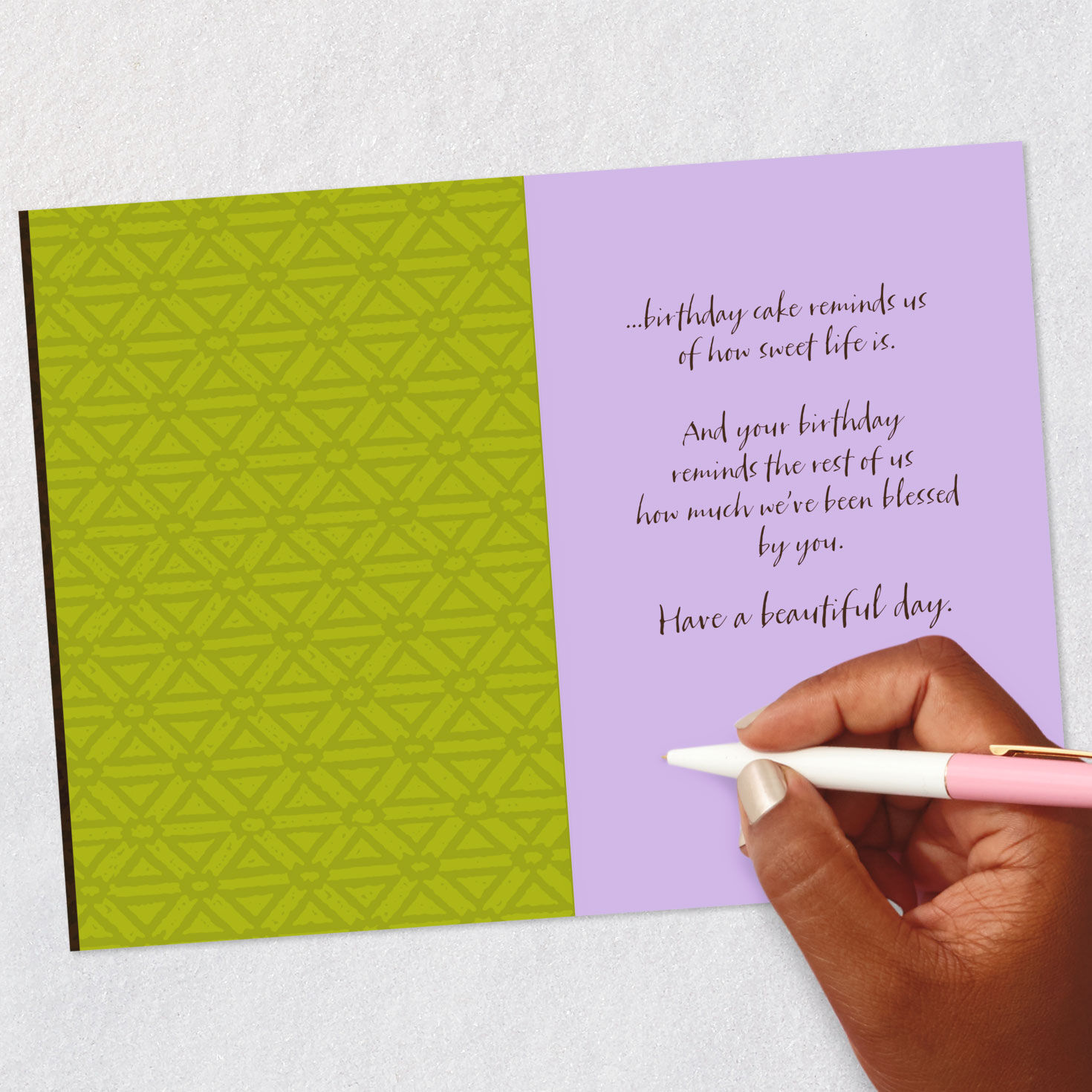 Birthday Cake With Candles Religious Birthday Card Signing card image number 6