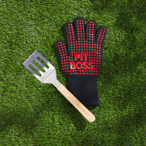 Mud Pie Pit Boss Grilling Glove and Spatula, Set of 2, 