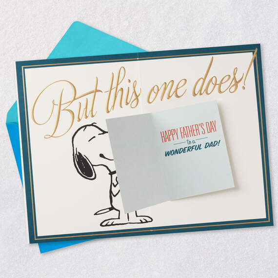 Peanuts® Snoopy Wonderful Dad Father's Day Card With Mini Card, , large image number 4
