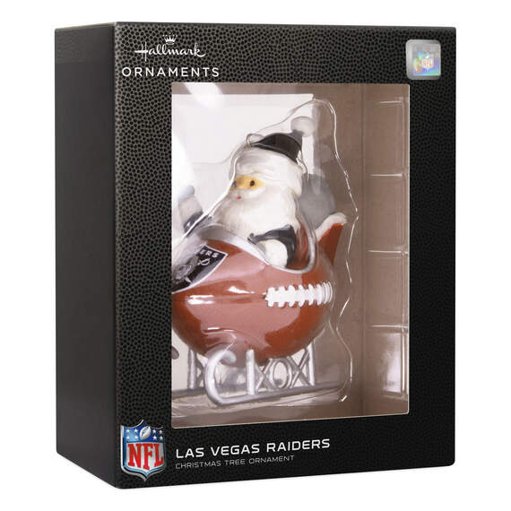 NFL Las Vegas Raiders Santa Football Sled Hallmark Ornament, , large image number 4