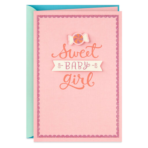 A Little Bit of Each of You New Baby Girl Card, 