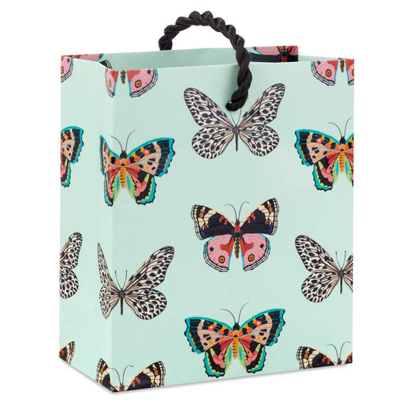 4.6" Butterflies on Mint Gift Card Holder Mini Bag