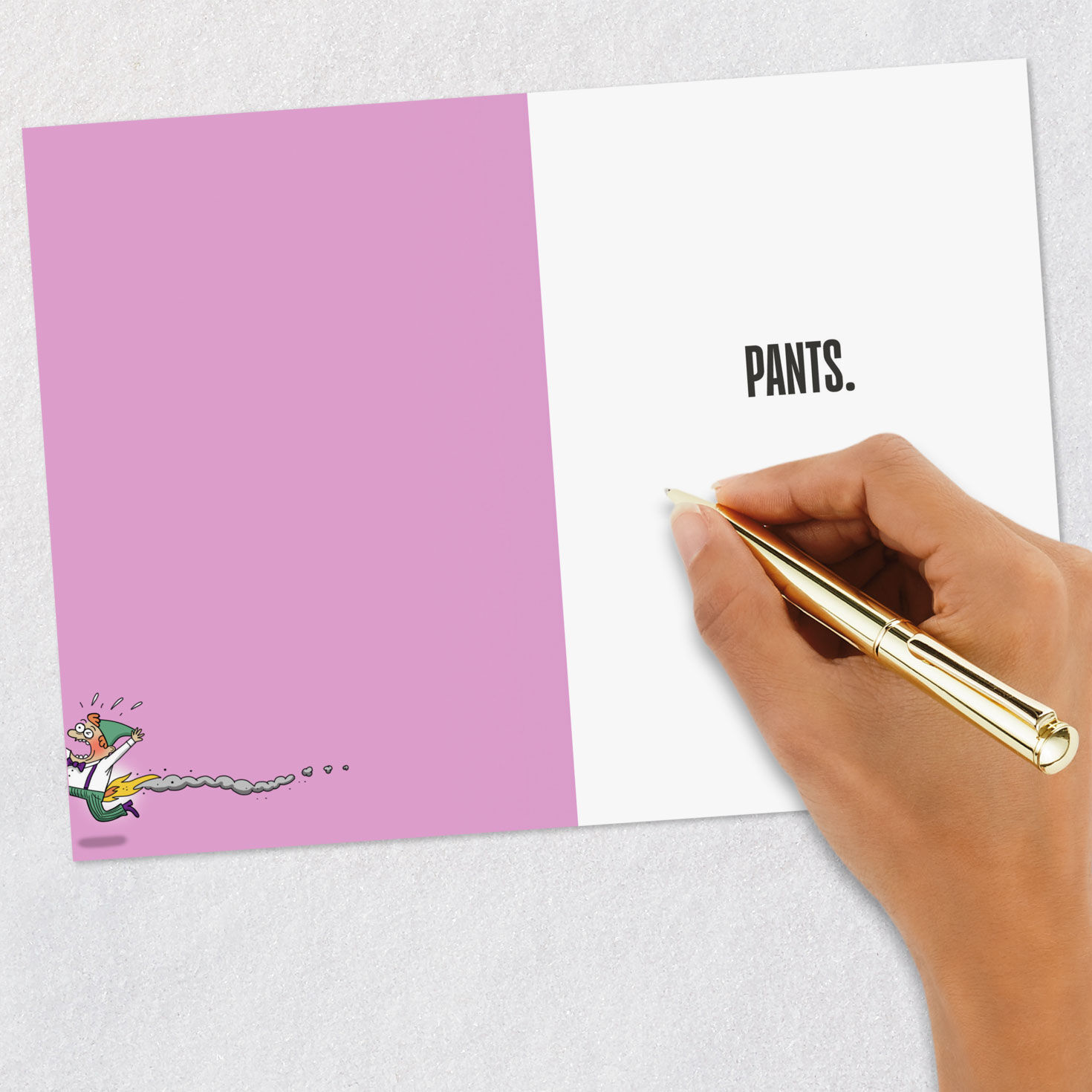 Jack Jumping Over Candle Funny Birthday Card signing card image number 6