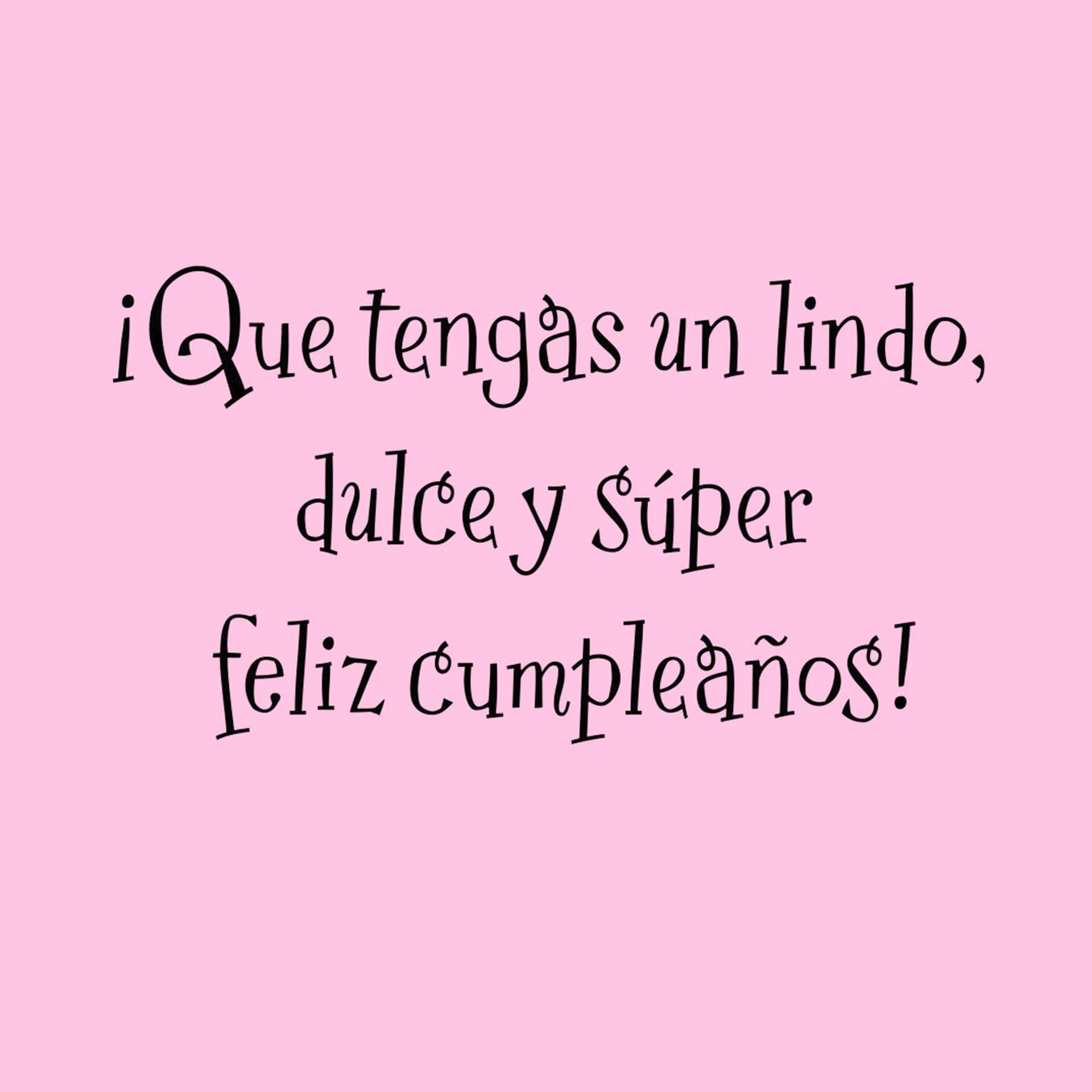 Pink Birthday Cake SpanishLanguage Birthday Card for Girl Greeting