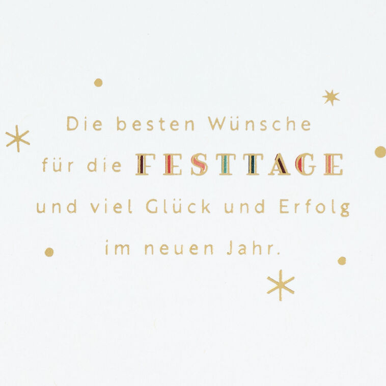 Holiday Happiness German-Language Christmas Card sentiment image number 2