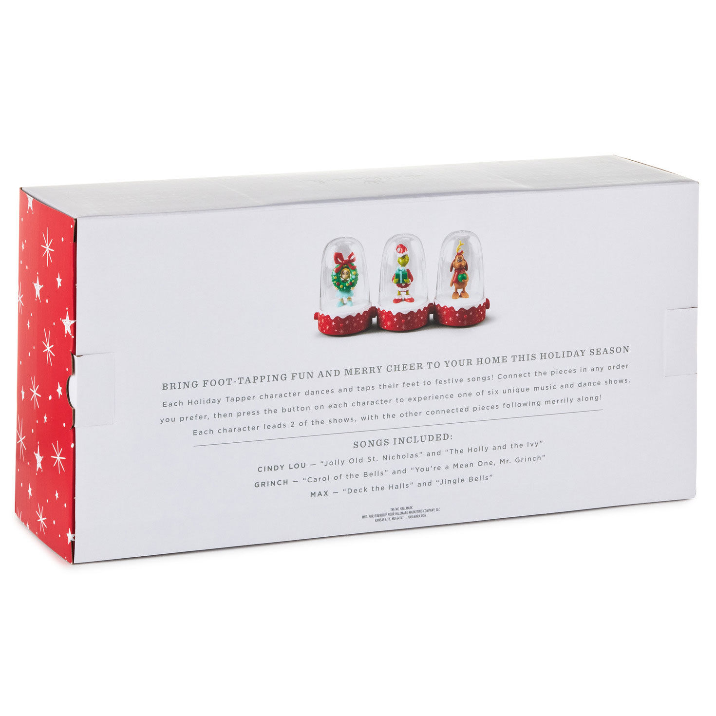 Set of 3 Grinch Holiday Tappers Musical Figurines package back image number 7
