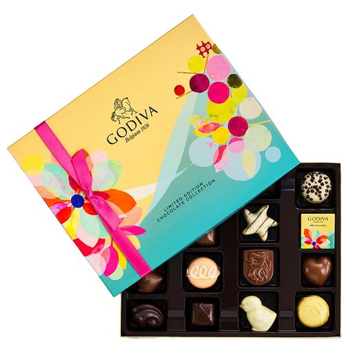 Godiva Assorted Chocolates Spring Gift Box, 16 Pieces, 