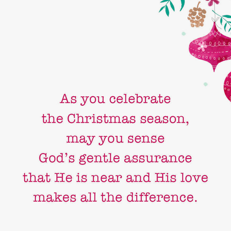 White Dove With Branch Religious Christmas Card Sentiment image number 2