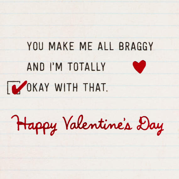 You Make Me Braggy Valentine's Day Card, , large image number 2