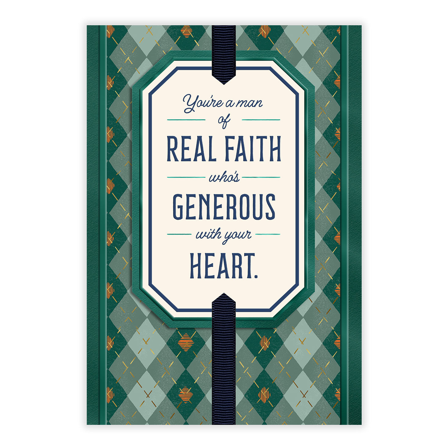 Plaid Blessed With You Religious Custom Father's Day Card, , large image number 7