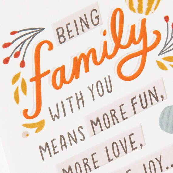 Fun, Love and Joy Thanksgiving Card for Family, , large image number 4