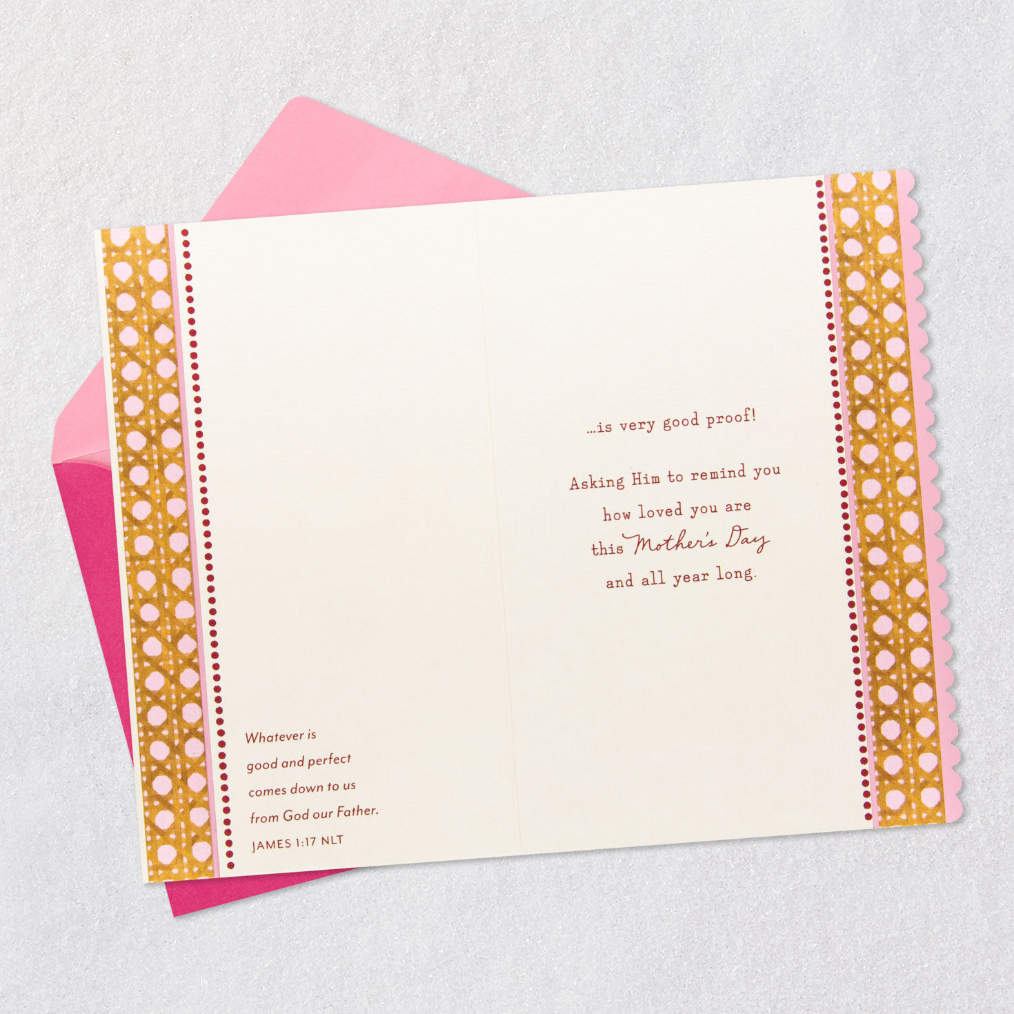 Butterflies Religious Mother's Day Card for Aunt Open card with envelope image number 4