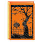 Pumpkin on Fence Happy Halloween Card, , large image number 1