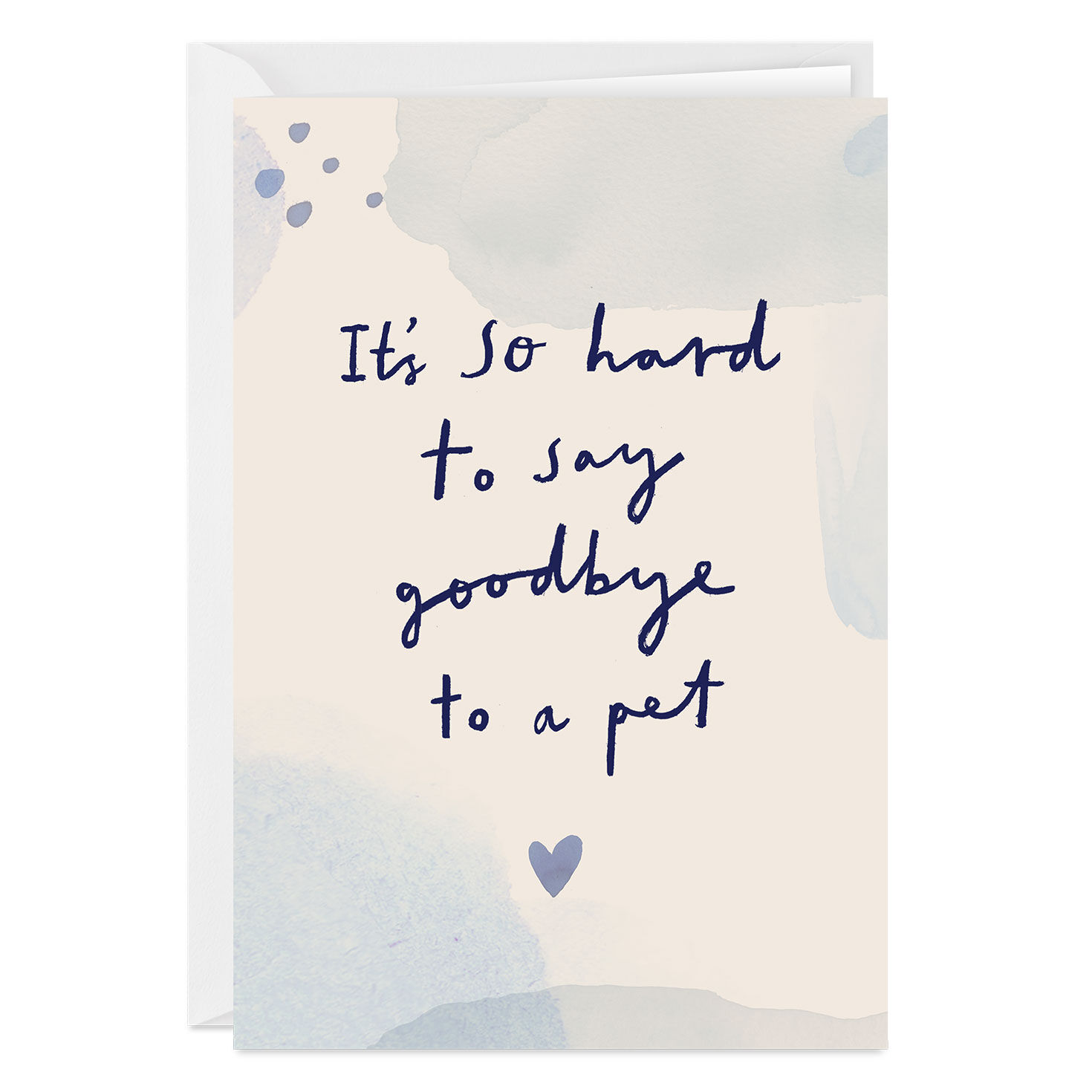 So Hard to Say Goodbye Custom Pet Sympathy Card